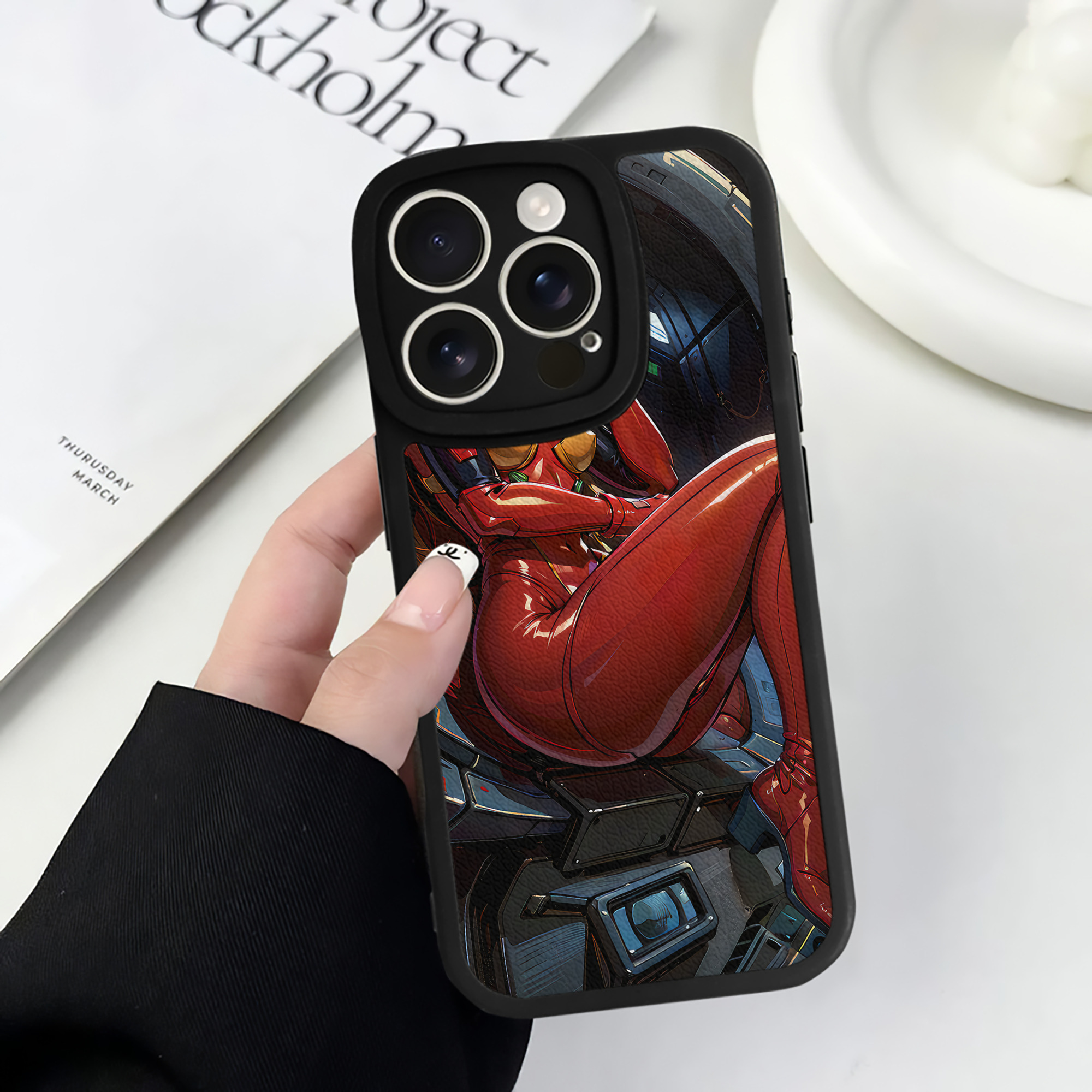（画像用） EVA 新世紀エヴァンゲリオン 【iPhone 16シリーズ対応】シリコンスマホケース（レザー調） 材質：シリコン